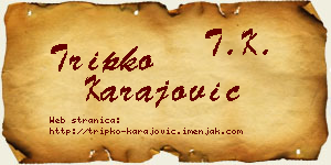 Tripko Karajović vizit kartica